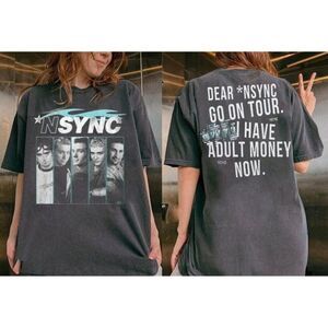 NSYNC Retro Go On Tour 2 Sided Pop Nostalgia Fan T-Shirt